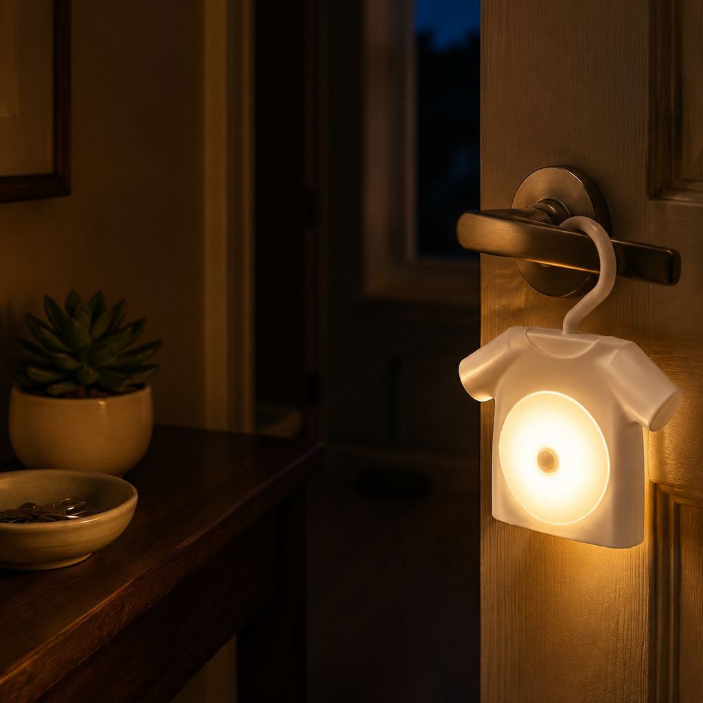 Compact motion sensor night light for stairs