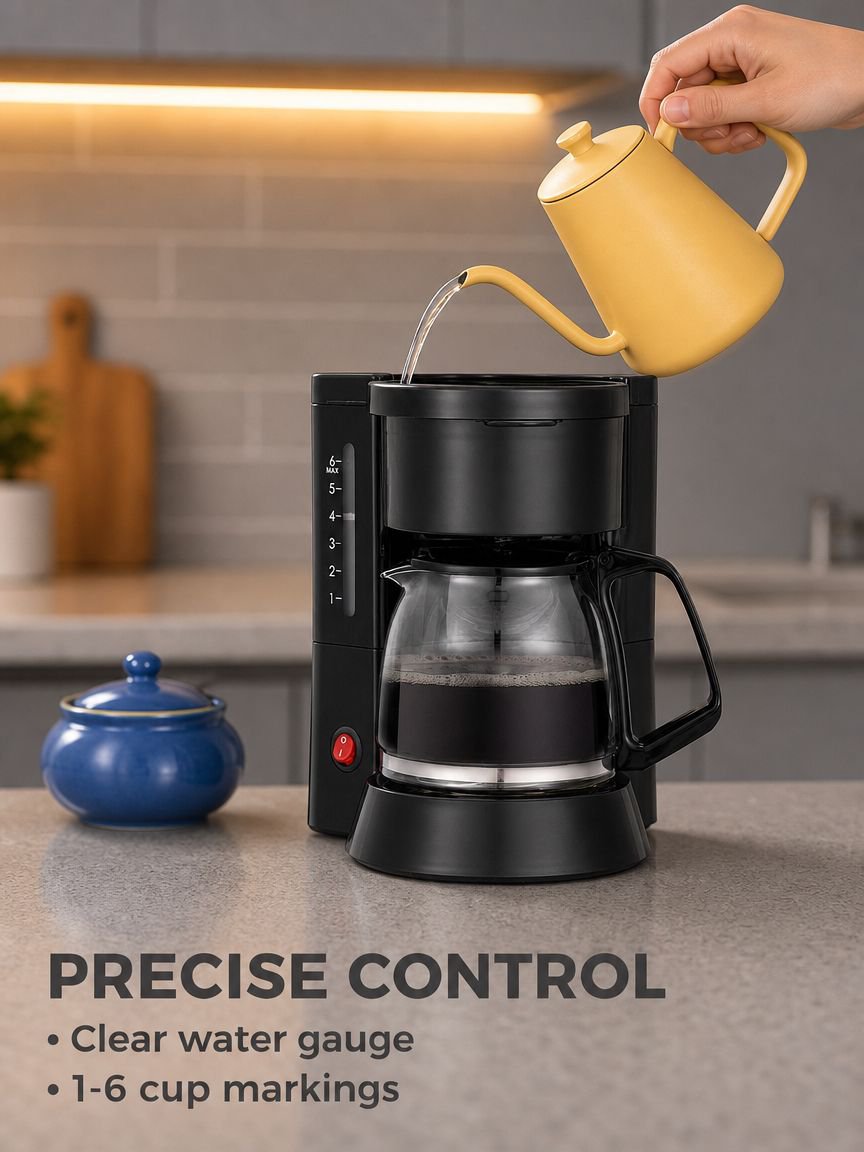 Coffee maker brewing multiple cups at once