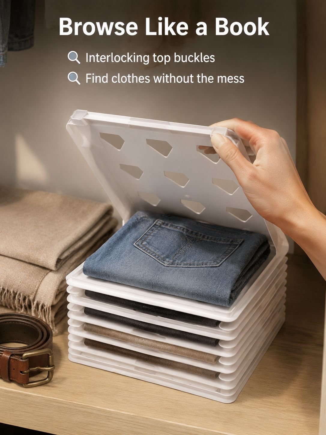 Clothing Folding Storage Board Jeans Sweaters T-shirts Home Wardrobe Organizer Multifunctional Plast