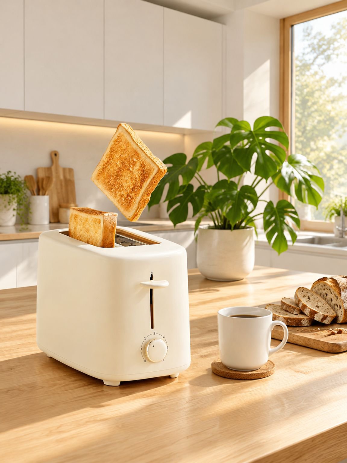 Kompakter Toaster für ein schnelles und leichtes Frühstück
