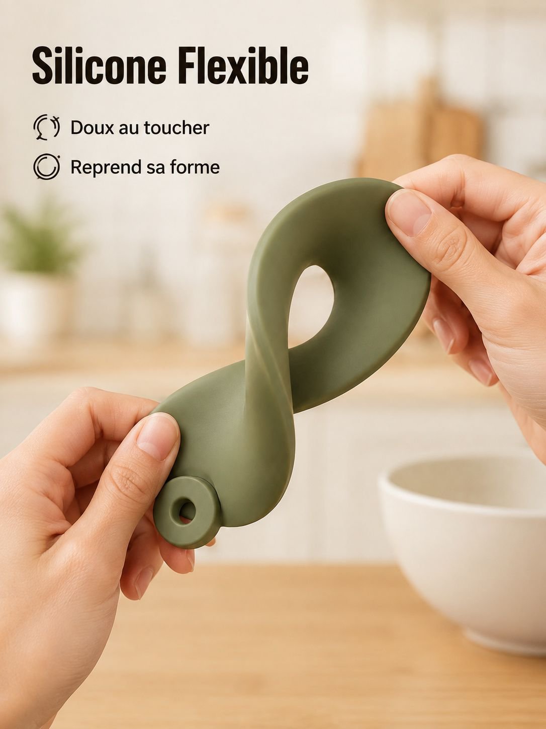 Dessous de plat en silicone antidérapant et résistant à la chaleur