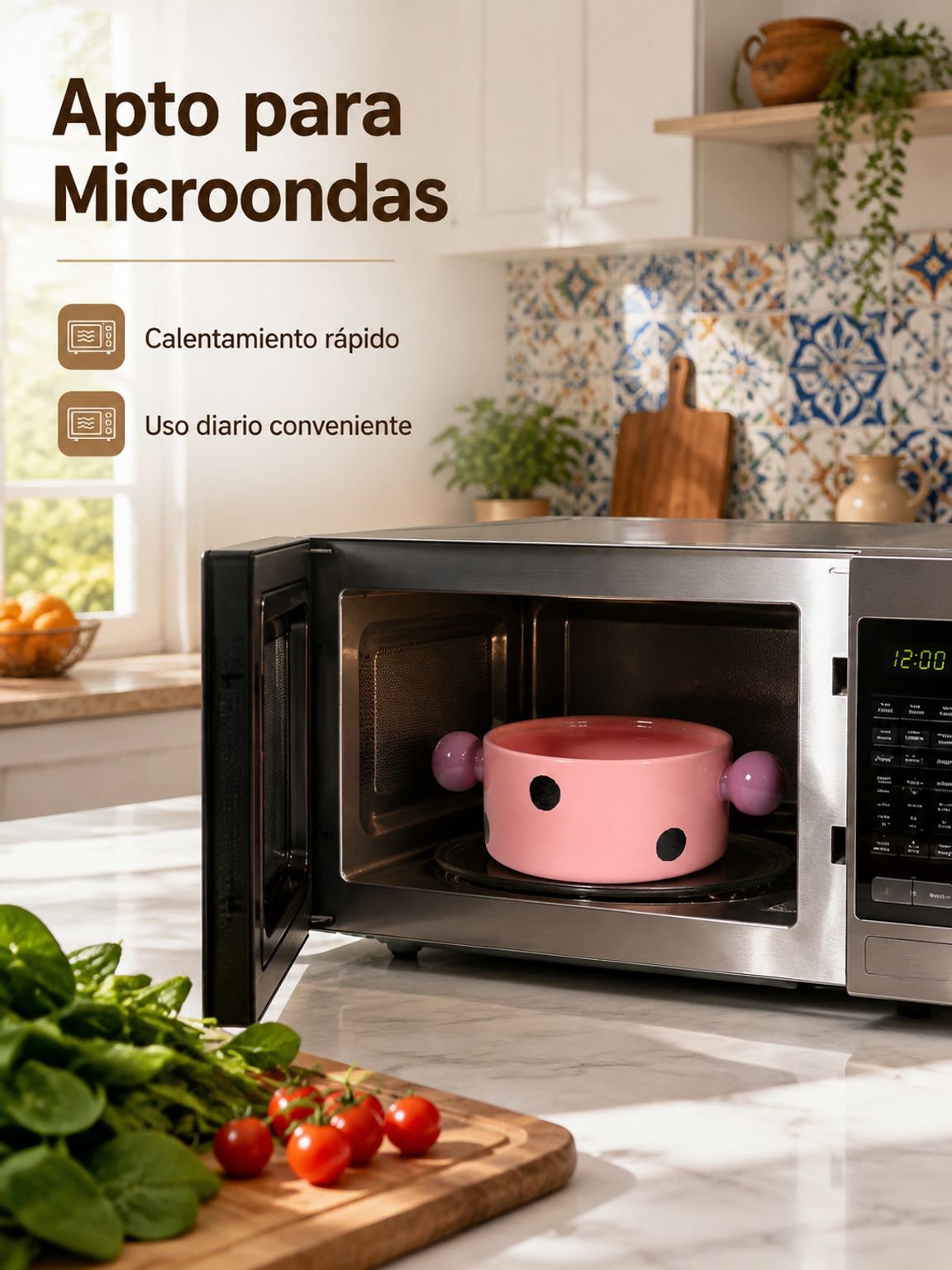 Cuenco de cerámica de doble asa