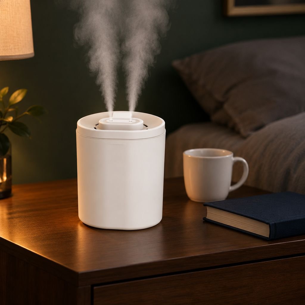 Home & Desktop Dual Spray Humidifier with Ambient Light, 6L Large Capacity