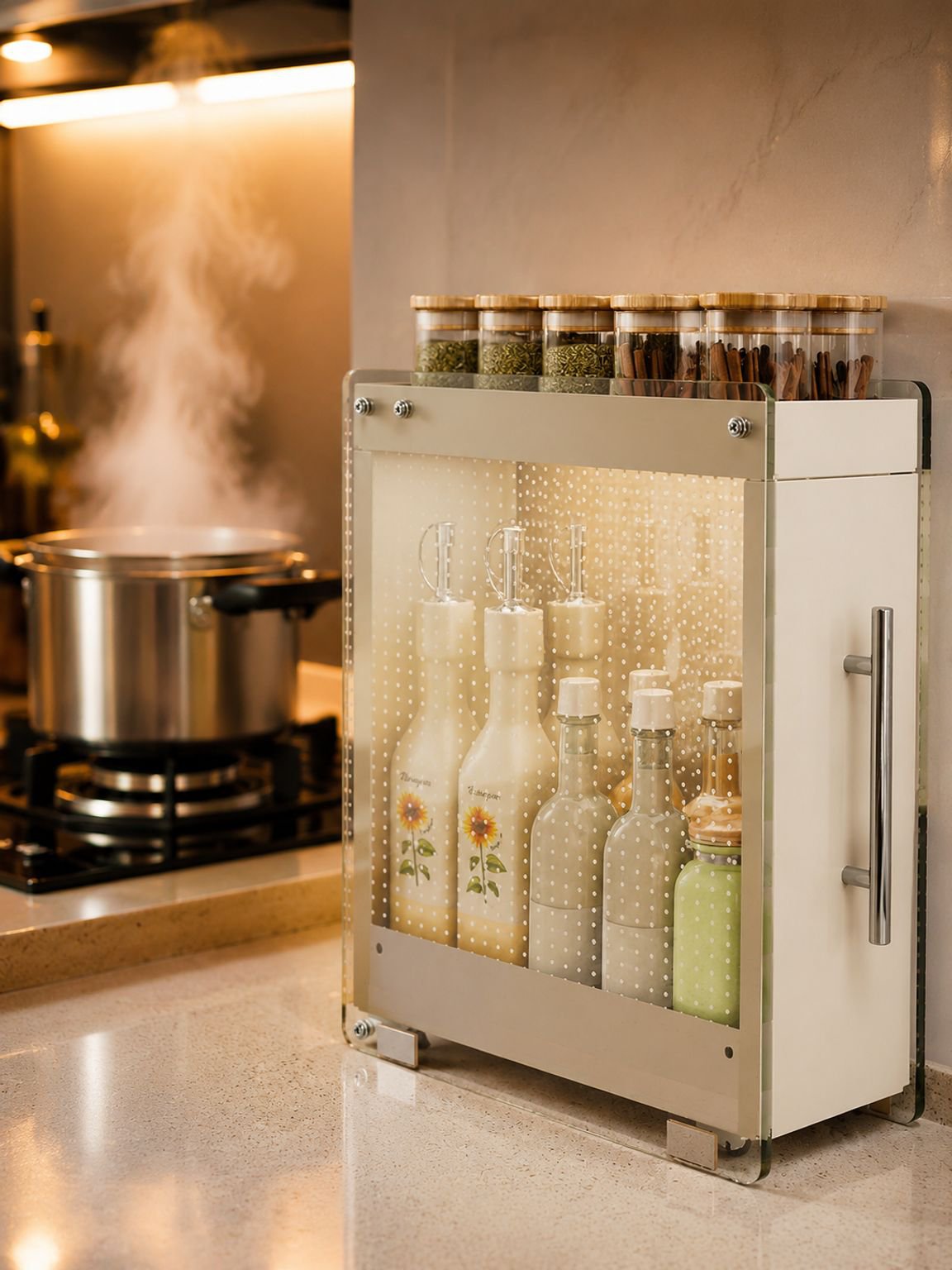 Estante de almacenamiento de especias extraíble para cocina