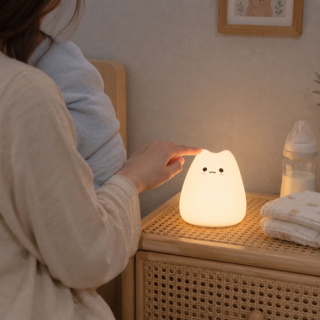 JMY高級カートゥーンシリコンスラップテーブルランプ 子供用寝室ナイトライト