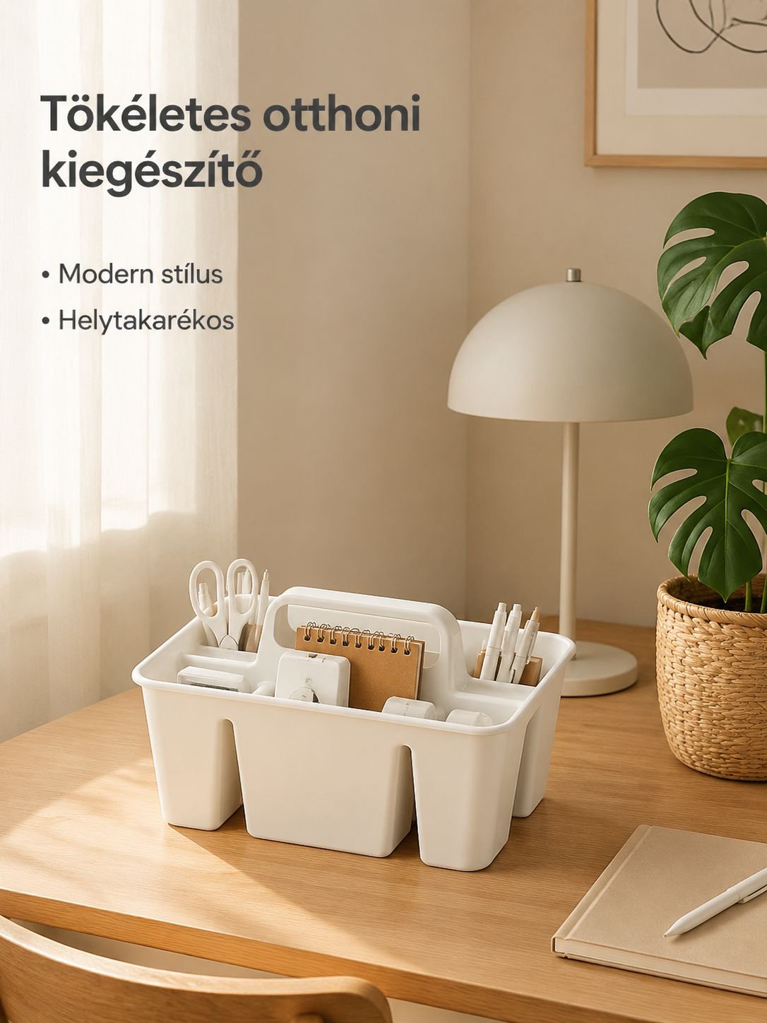 Hordozható asztali tárolókosár