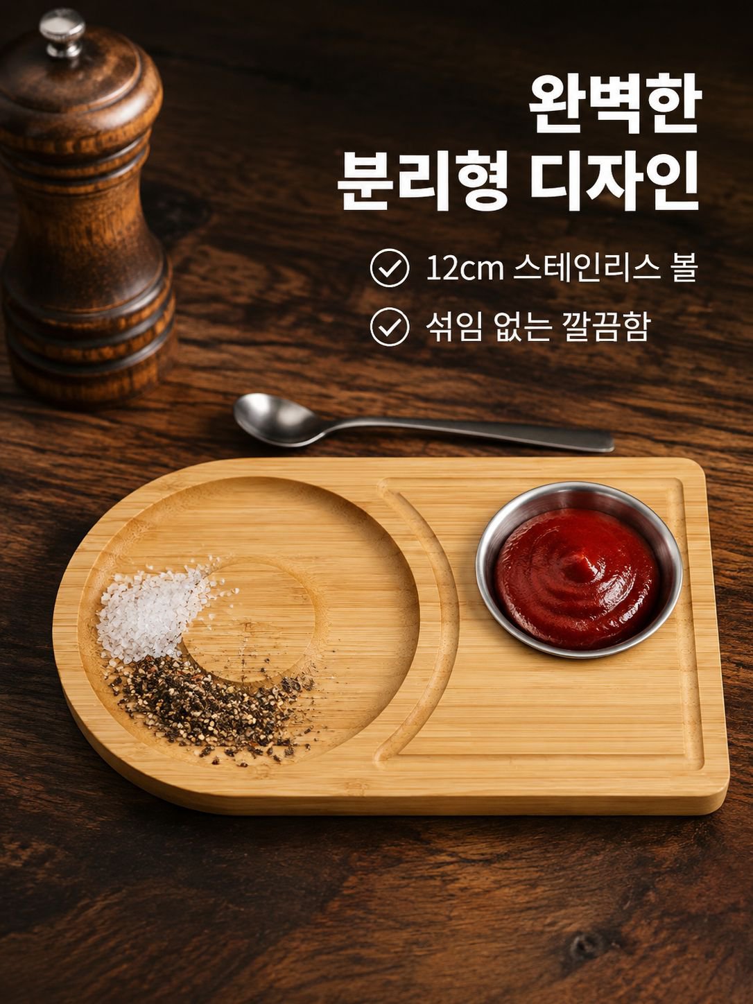 대나무 향료 용기 솔트 케이스 트레이