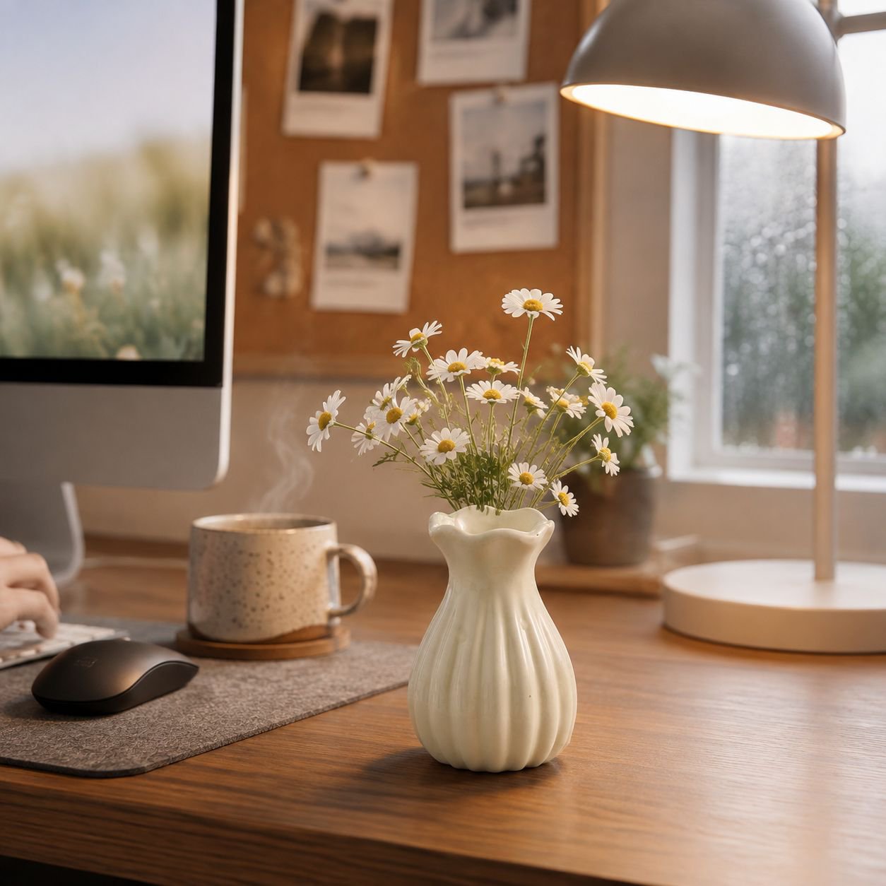 Stylish home decoration with ceramic vase