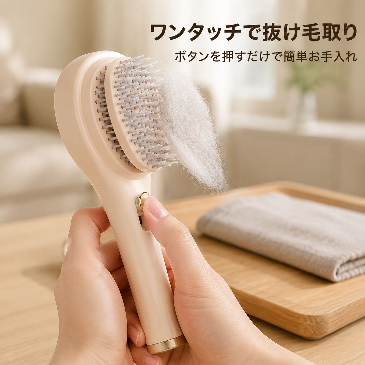 ワンクリックで脱毛できる伸縮式マジックコーム