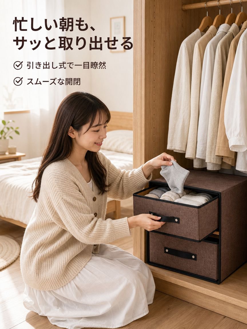 水洗い可能な布芸収納ボックス