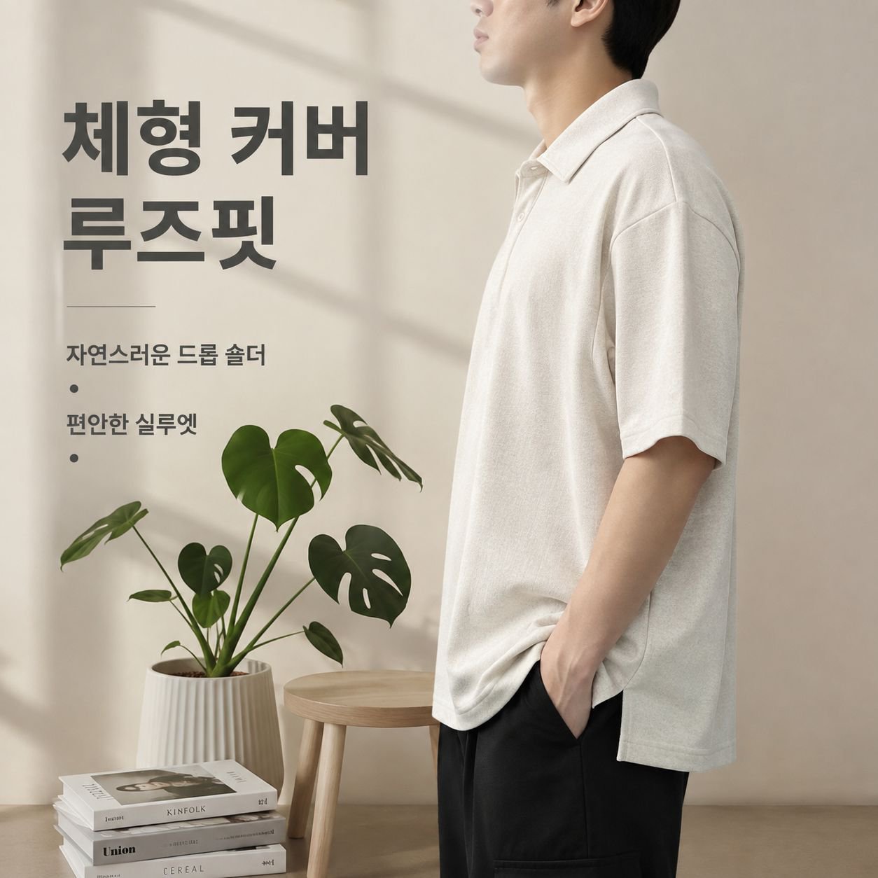 남성용 여름 반팔 폴로셔츠