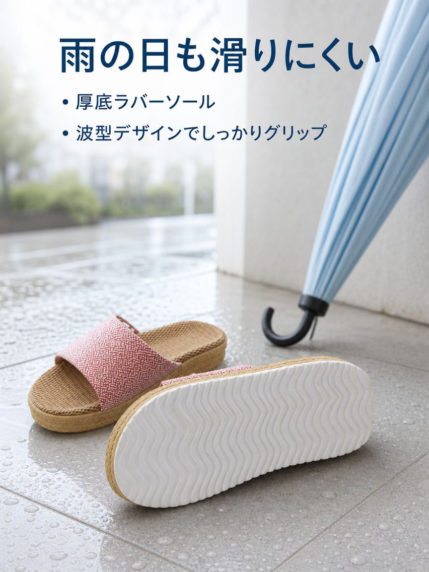 屋内外兼用の耐摩耗性サンダル