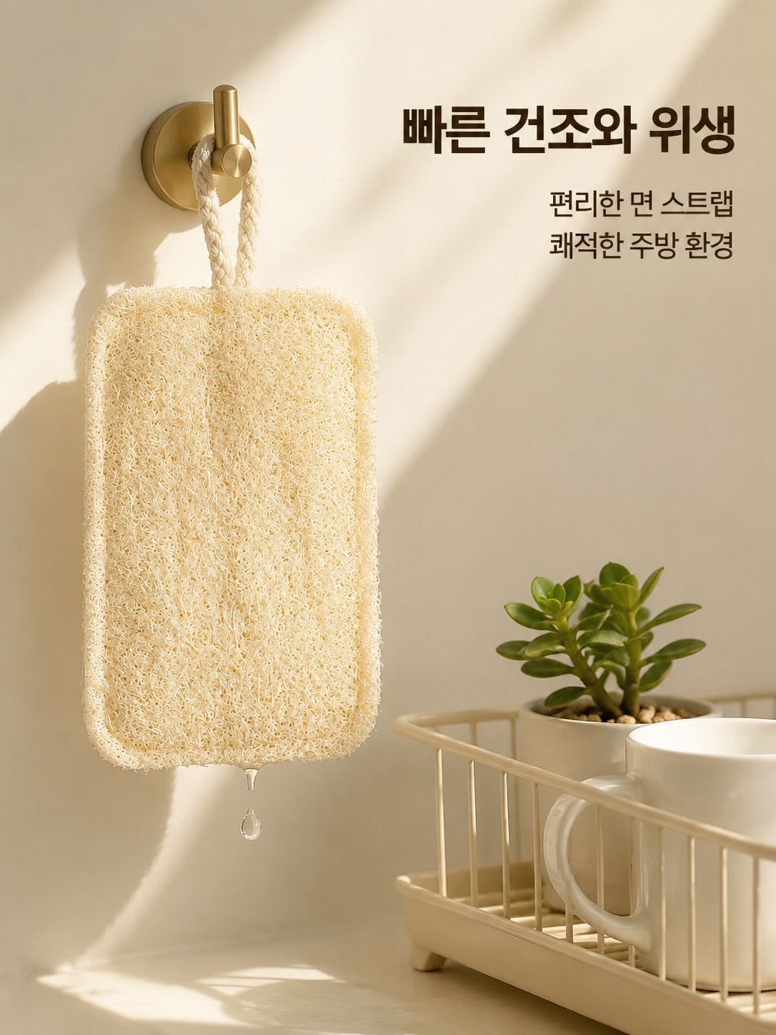 목장면 수세미 양면 스펀지