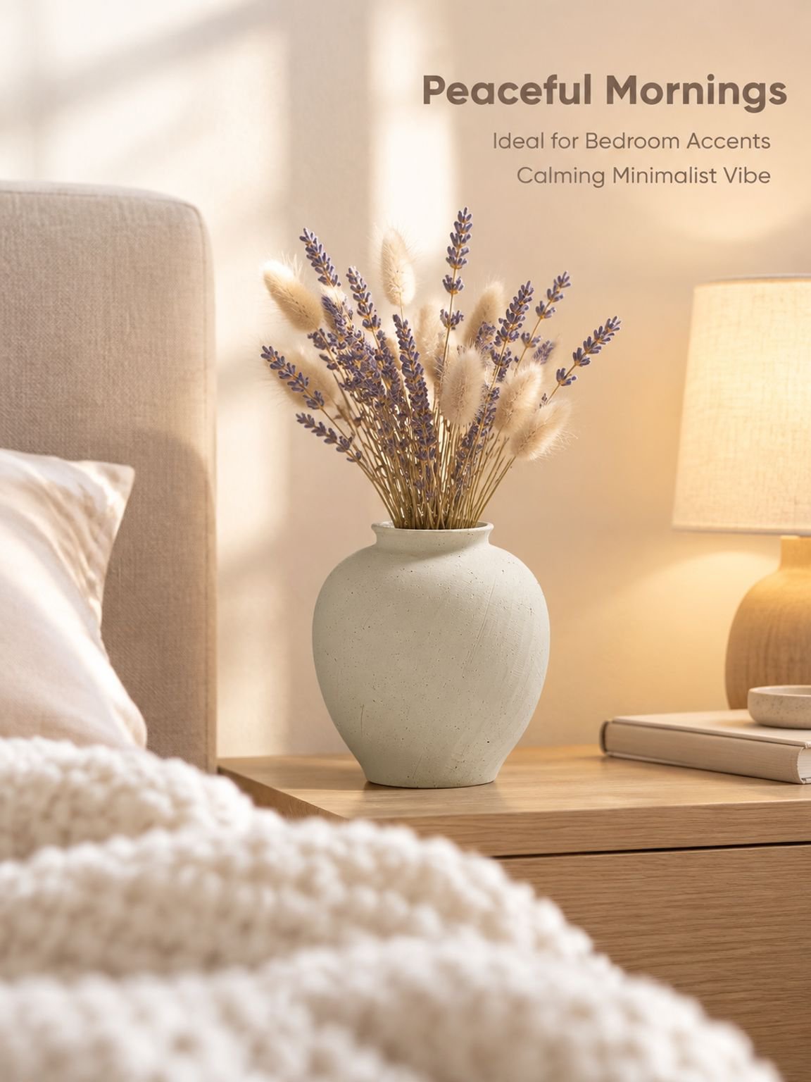 Wabi-sabi ceramic vase for minimalist interior styling