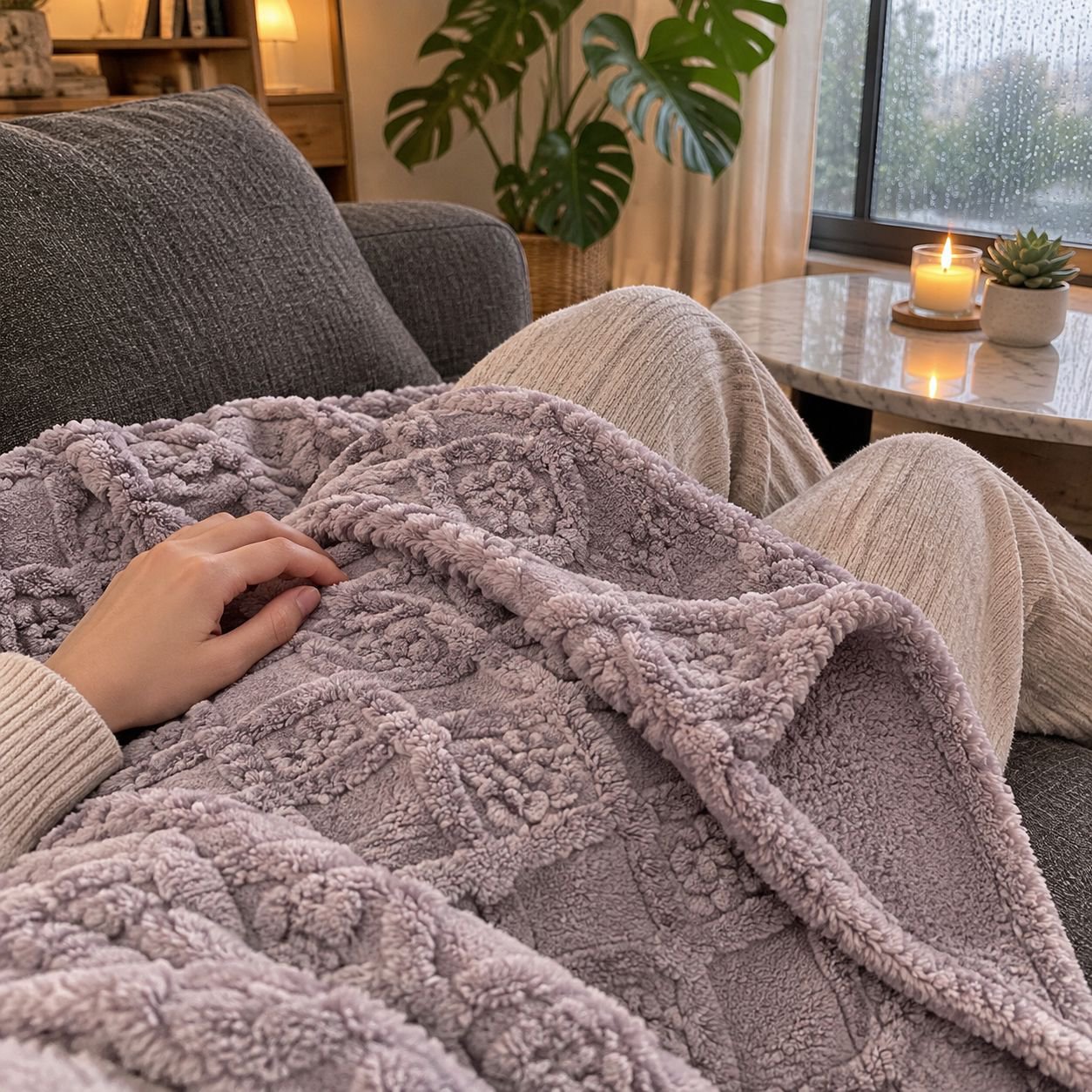 Velvet Thickened Coral Flannel Blanket Jacquard Cover Blanket