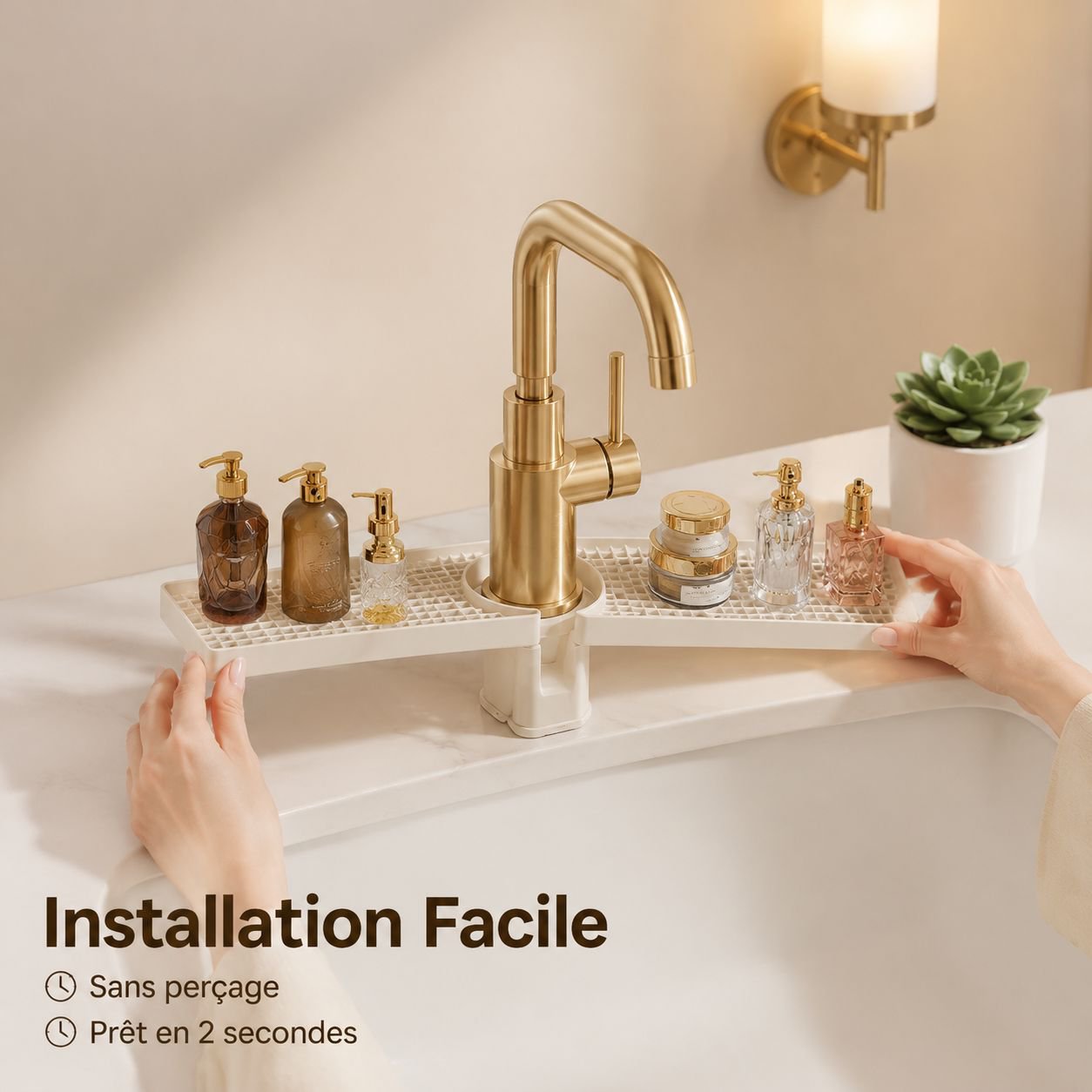 Étagère de rangement pour lavabo de salle de bain