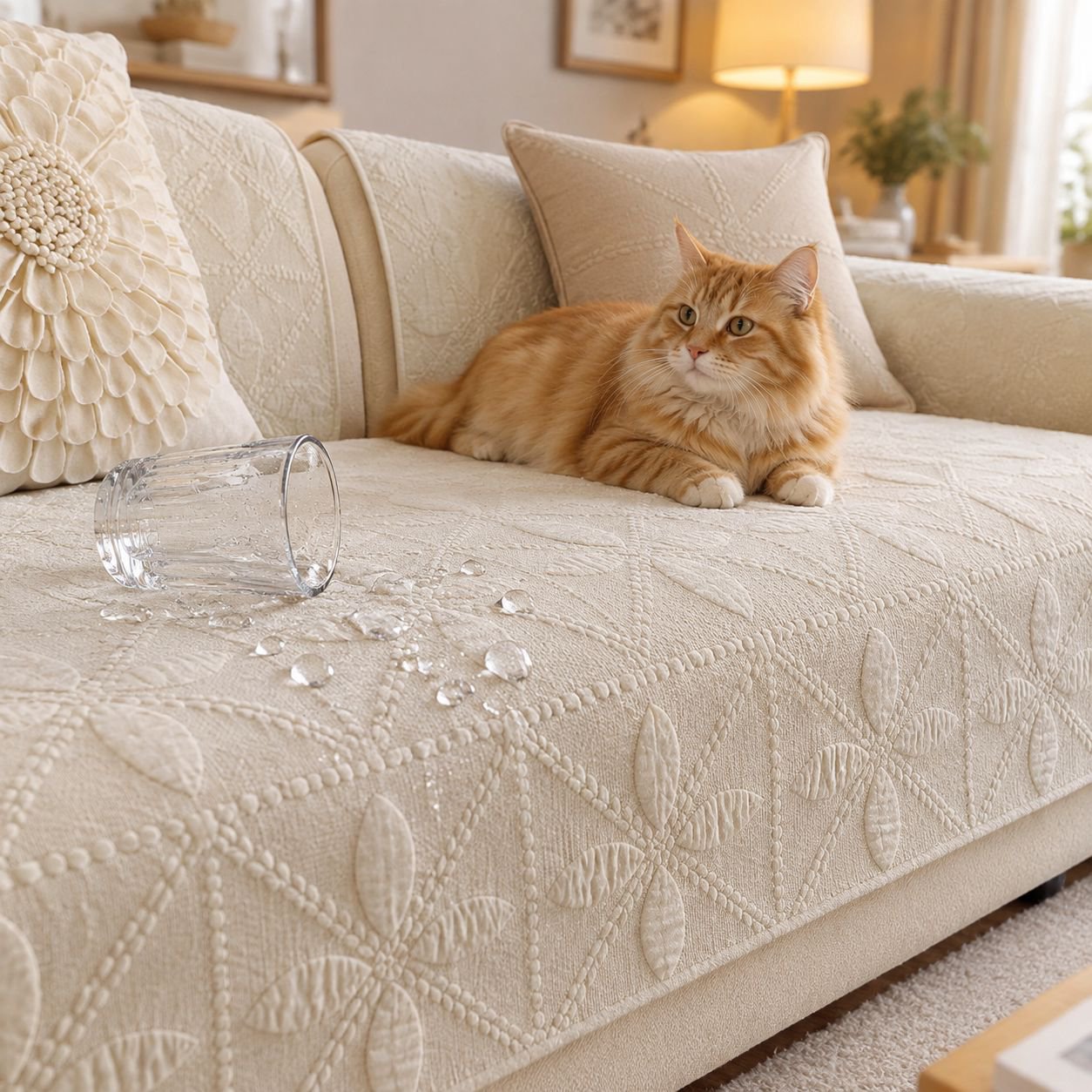 giipet - Sofa Cushion Fabric Pure Cotton Sofa Cover