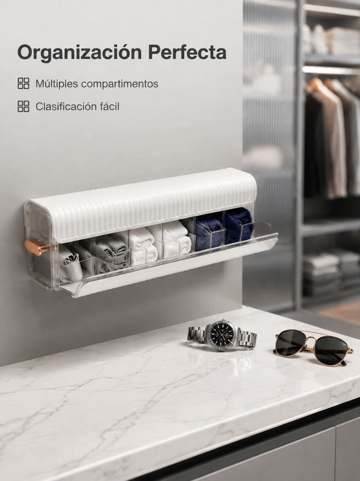 Organizador de ropa interior de pared con varias secciones, la mejor opción para tu nuevo hogar