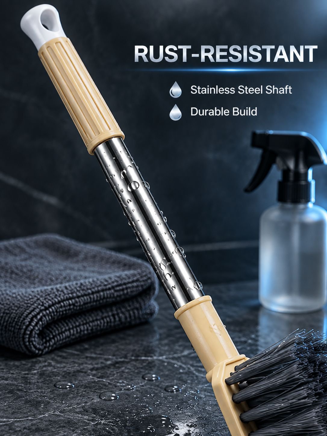 Bed brush sweeping bed brush household bed brush stainless steel long handle household cleaning stud