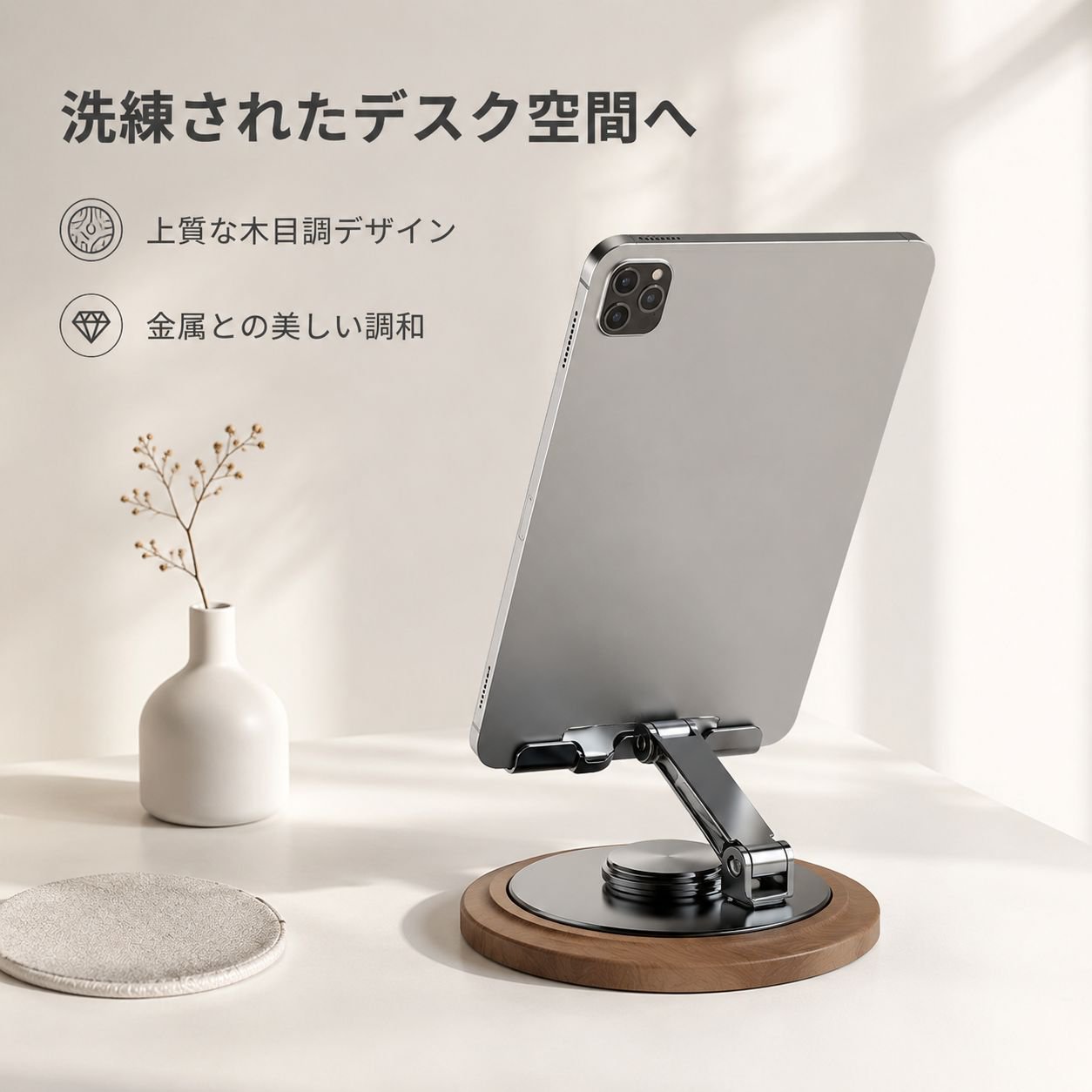 調節可能な折りたたみ式デスクトップスマホスタンド