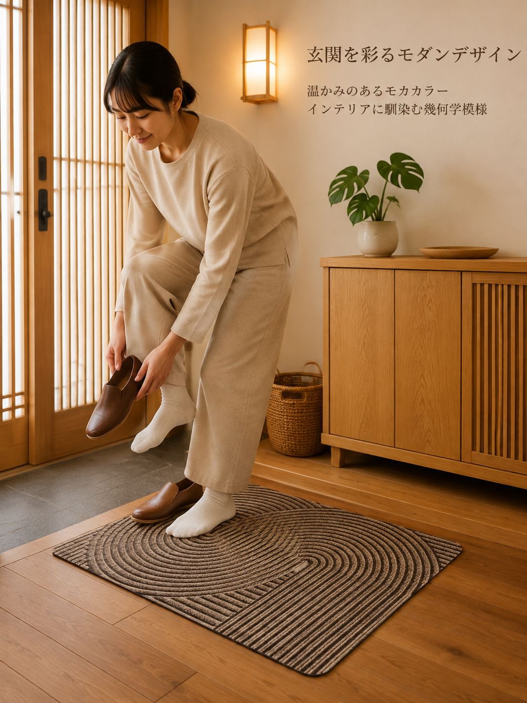 滑り止め加工されたフロアマット