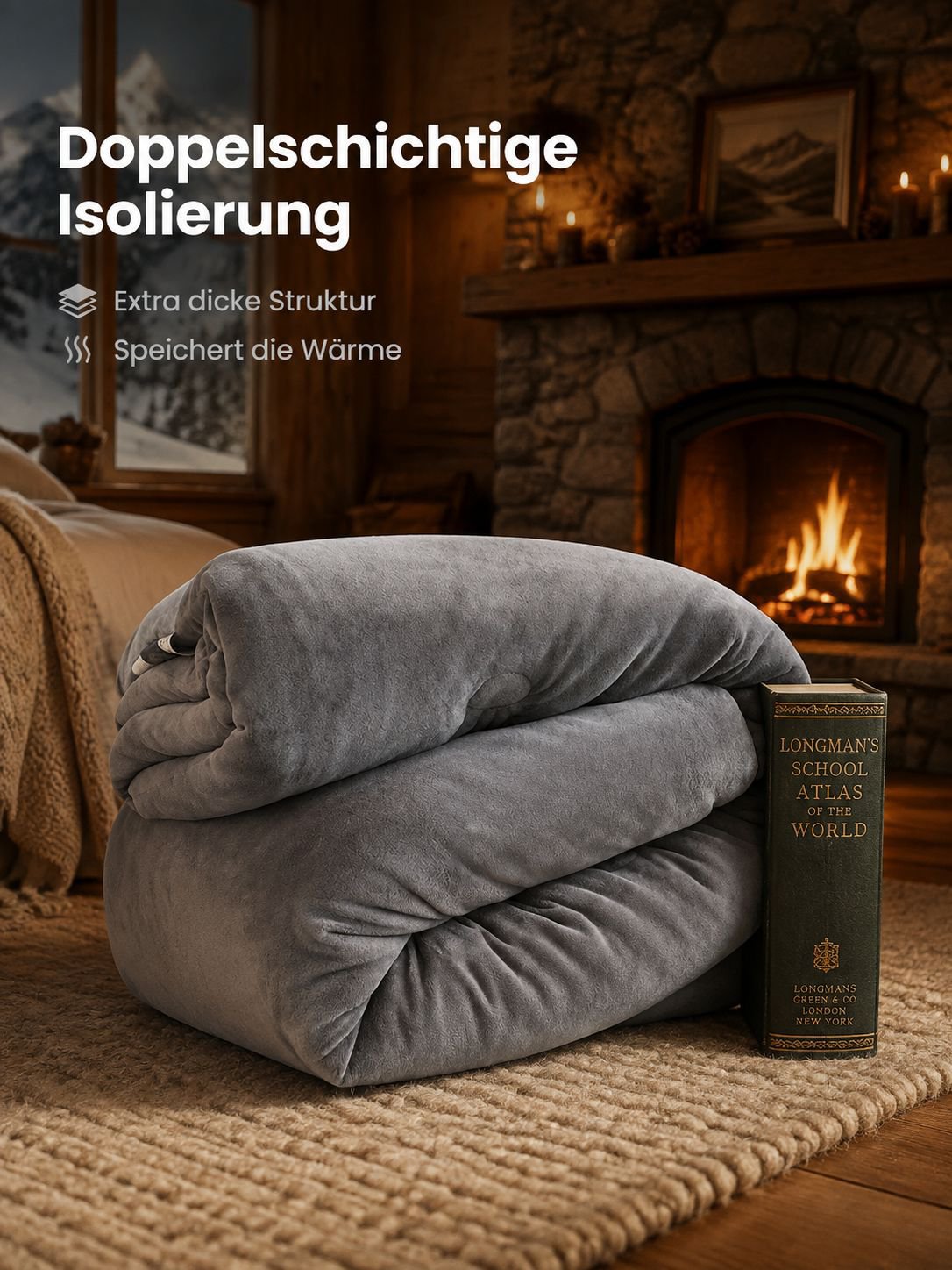 Verdickte Steppdecke aus Flanell