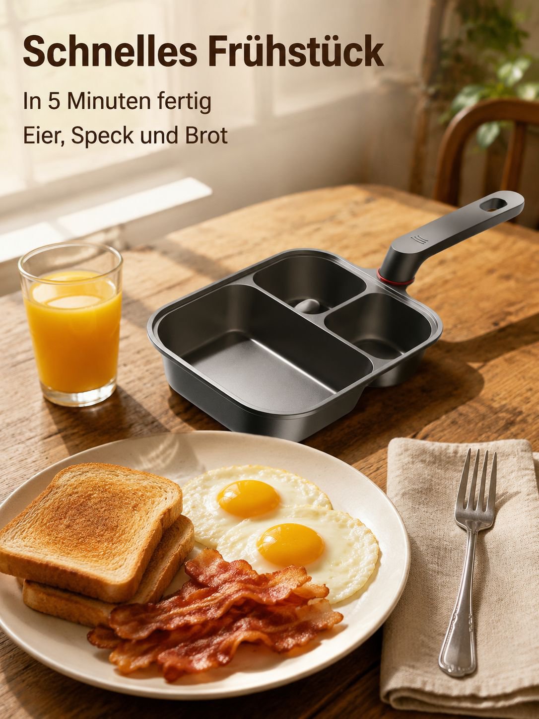 Eier braten im 3-in-1 Frühstücksgerät