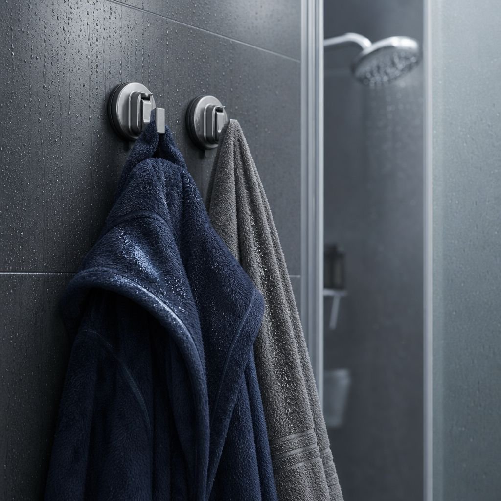 No-Trace Suction Cup Clothes Hook for Bathroom