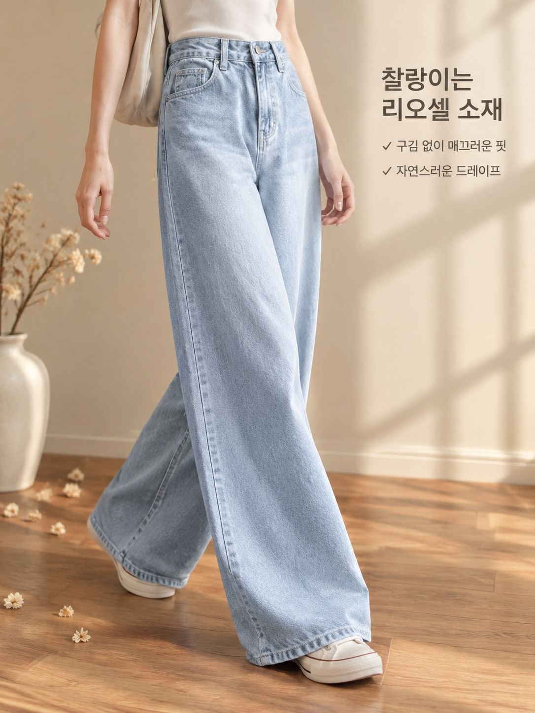 매끈핏 라이오셀 혼방 데님팬츠