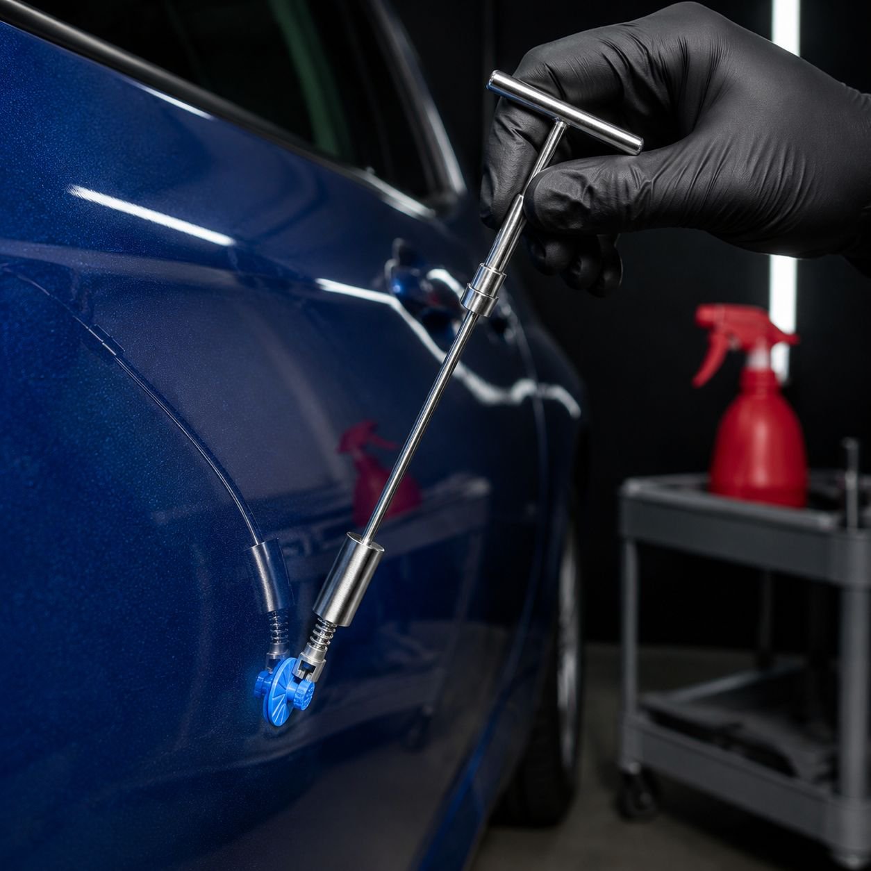 Automotive dent repair tools, sheet metal repair kits, automotive repair pullers, and automotive scr