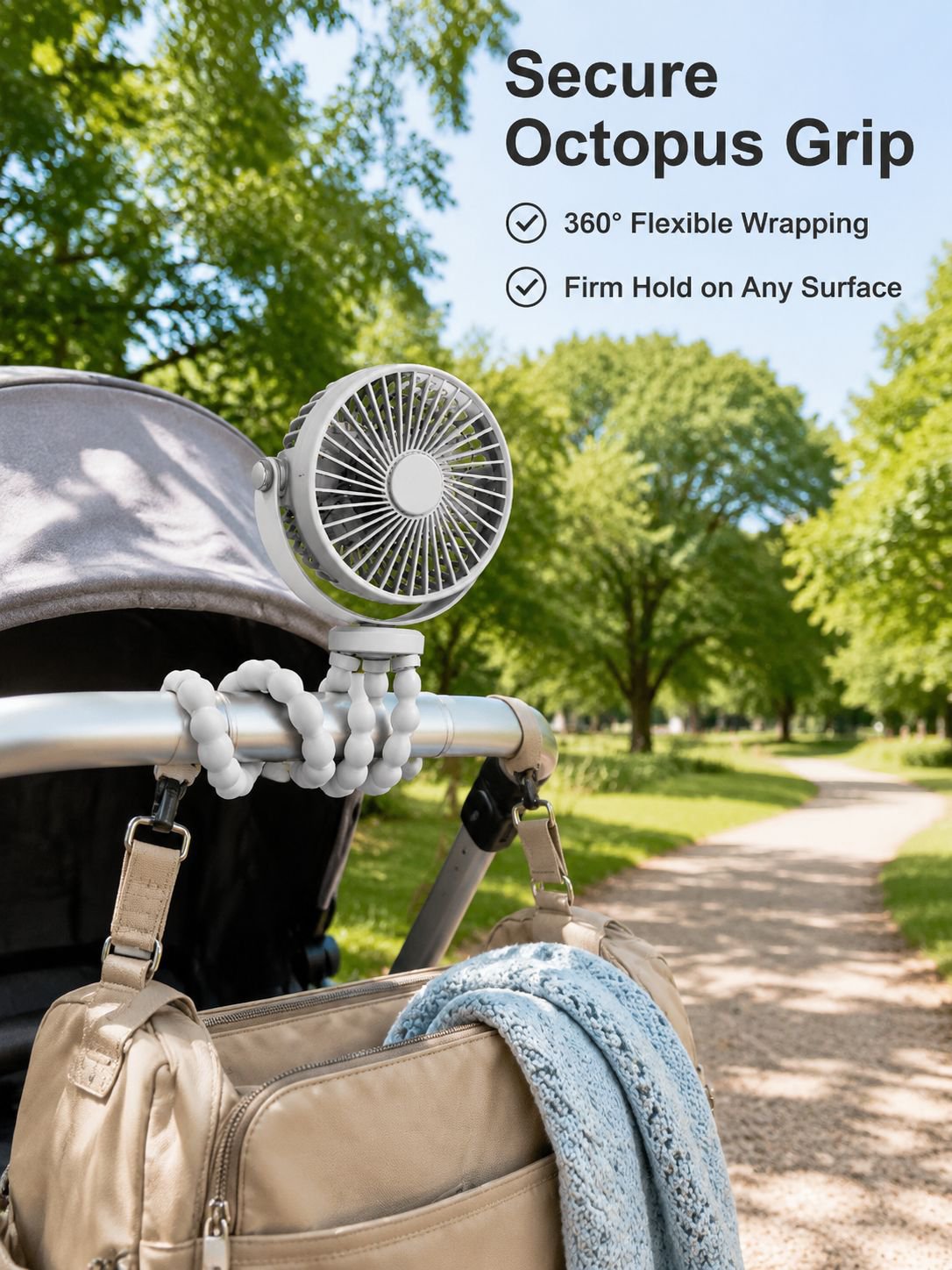 Desktop Fan Long Life Universal Octopus Fan Lasts All Day Portable Outdoor Wind Mute
