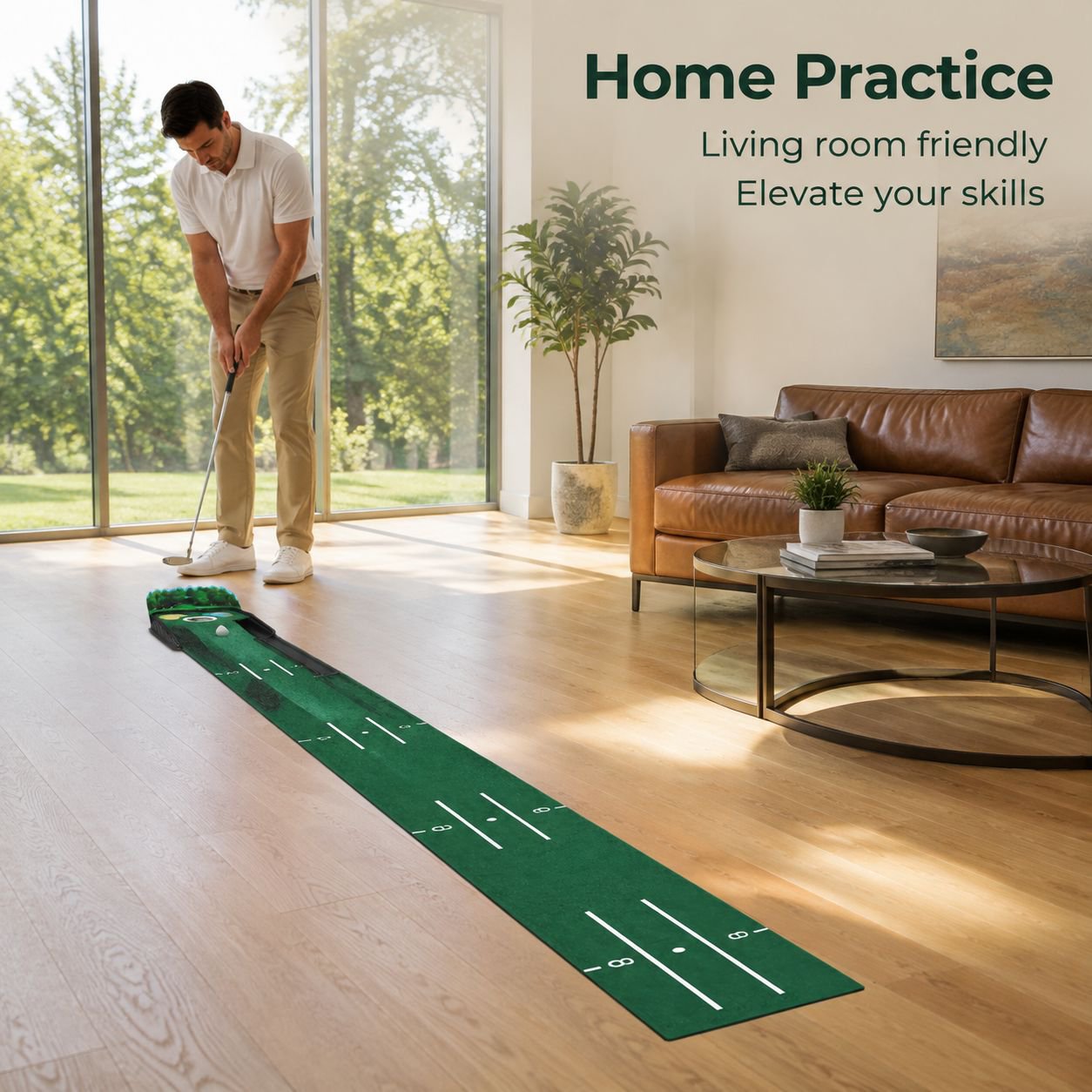 Golf putting practice mat