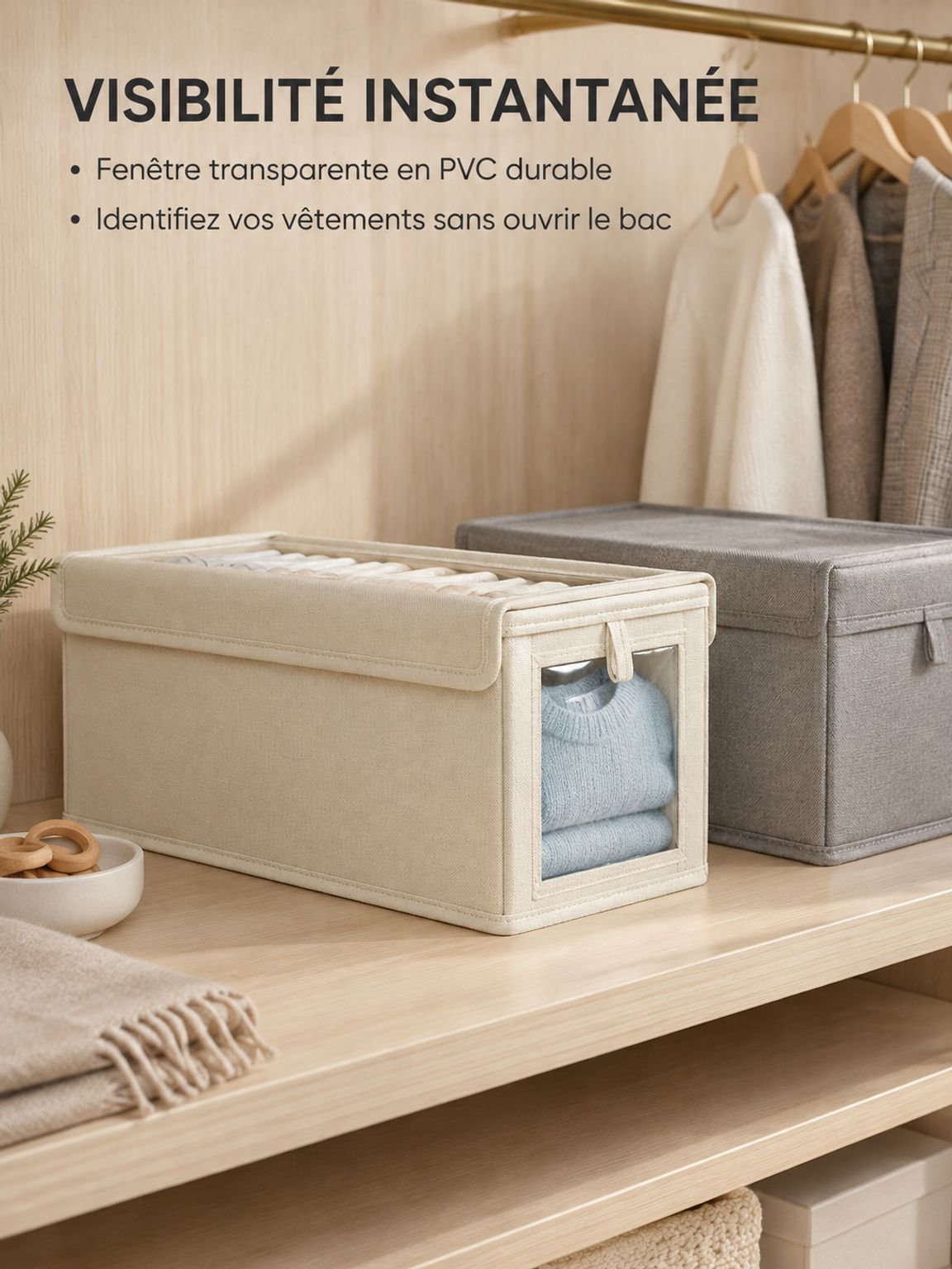 Panier de rangement en tissu pour chambre d'enfant