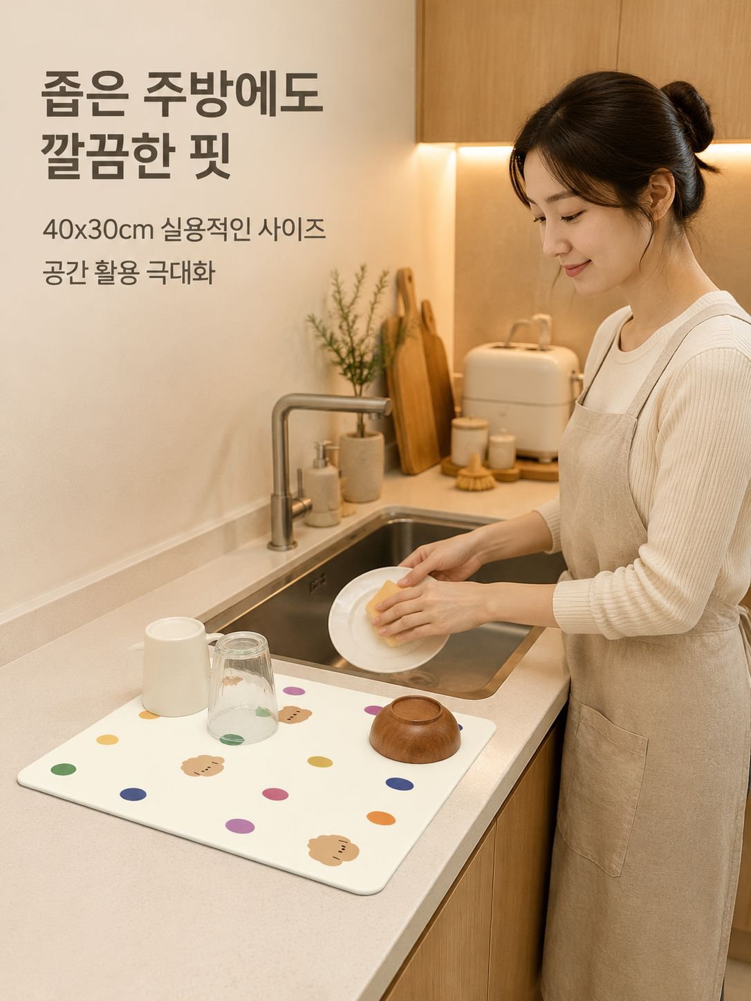 규조토 주방 조리대 배수 매트
