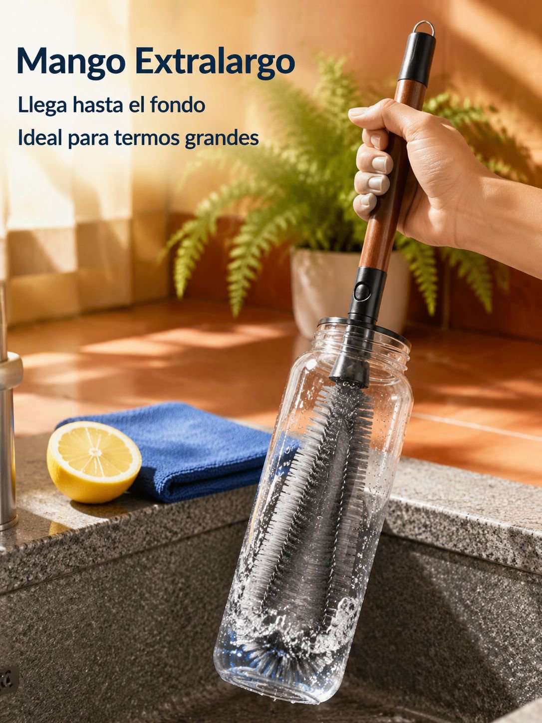 Cepillo para botellas de agua 2 en 1