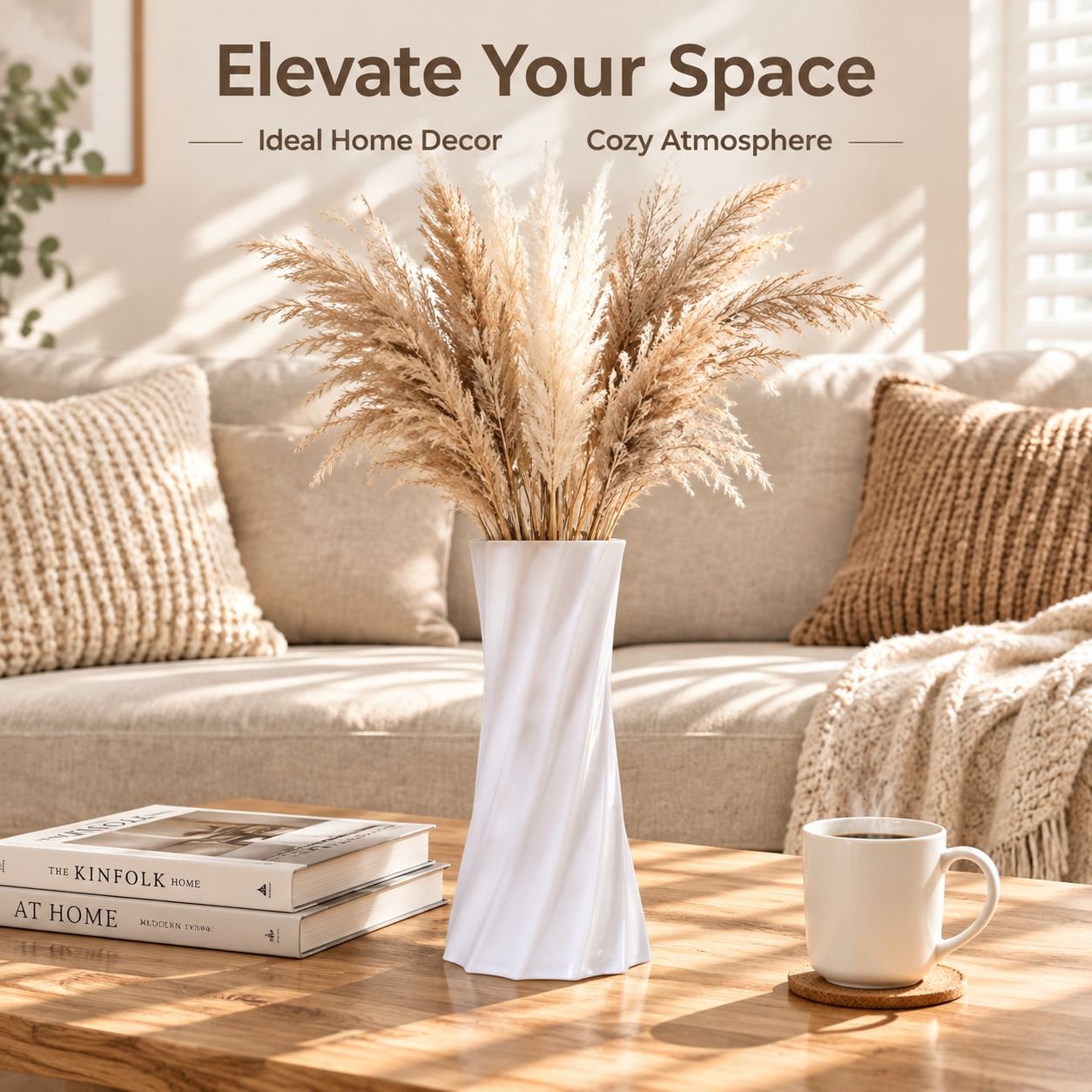 Modern Minimalist Plastic Flower Vase Creative Floral Arranger for Home Decor