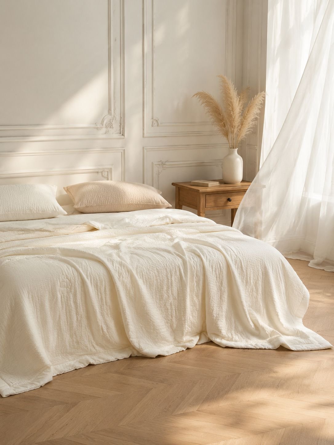 Couette d'été légère en fibre de soja pour lit simple
