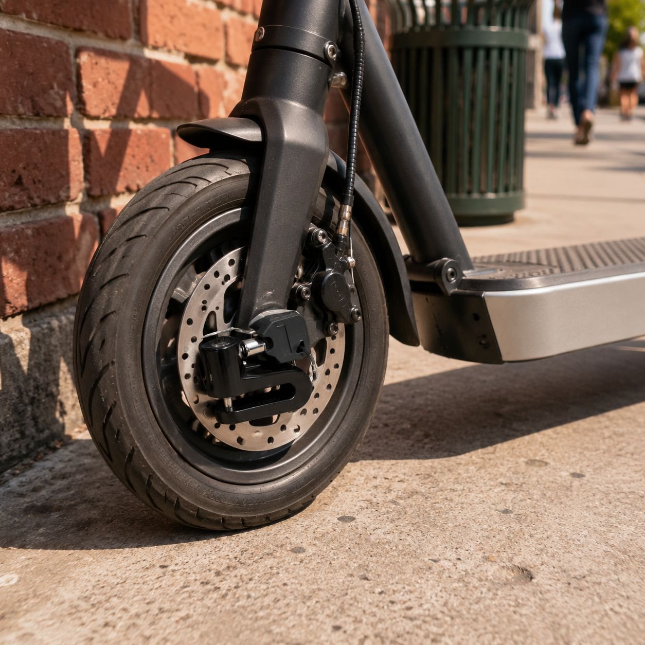 Rustproof electric bike lock on wheel