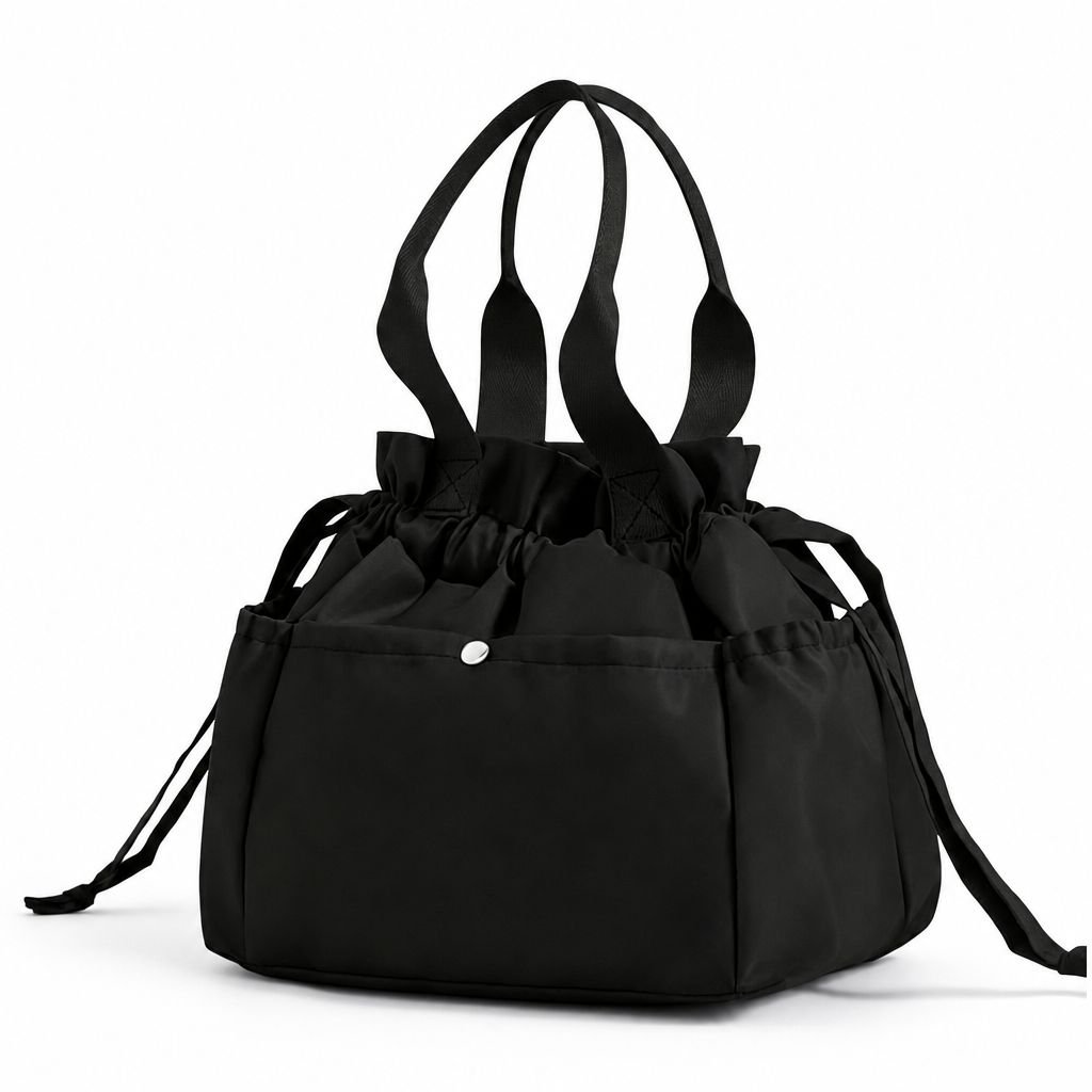 Portable Drawstring Insulated Bag, Large-Capacity Lunch Tote for Work and Travel, Easy to Clean