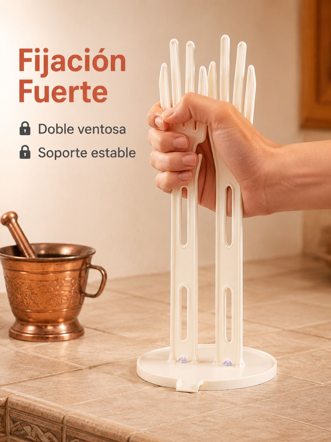 Estante de almacenamiento sin taladro con ventosa