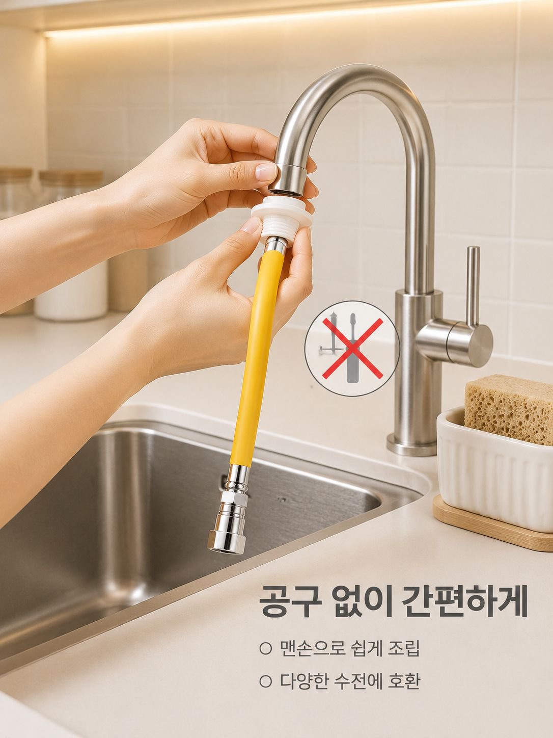 주방 욕실용 수도꼭지 연장관