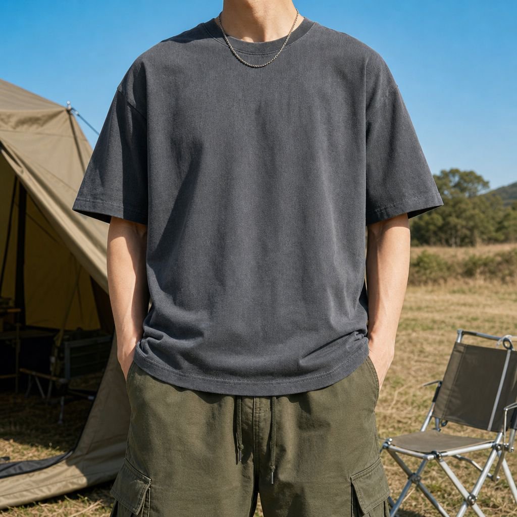 メンズ アメリカン レトロ ピュアコットン 半袖Tシャツ