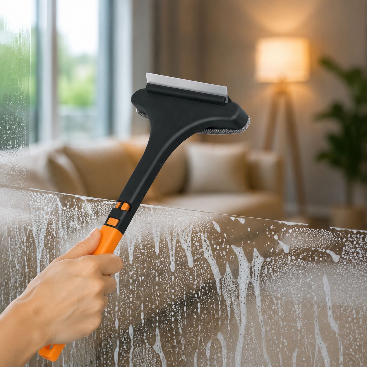 Flexible Curtain Squeegee, Quick Drying, Multi-Purpose Cleaning Tool