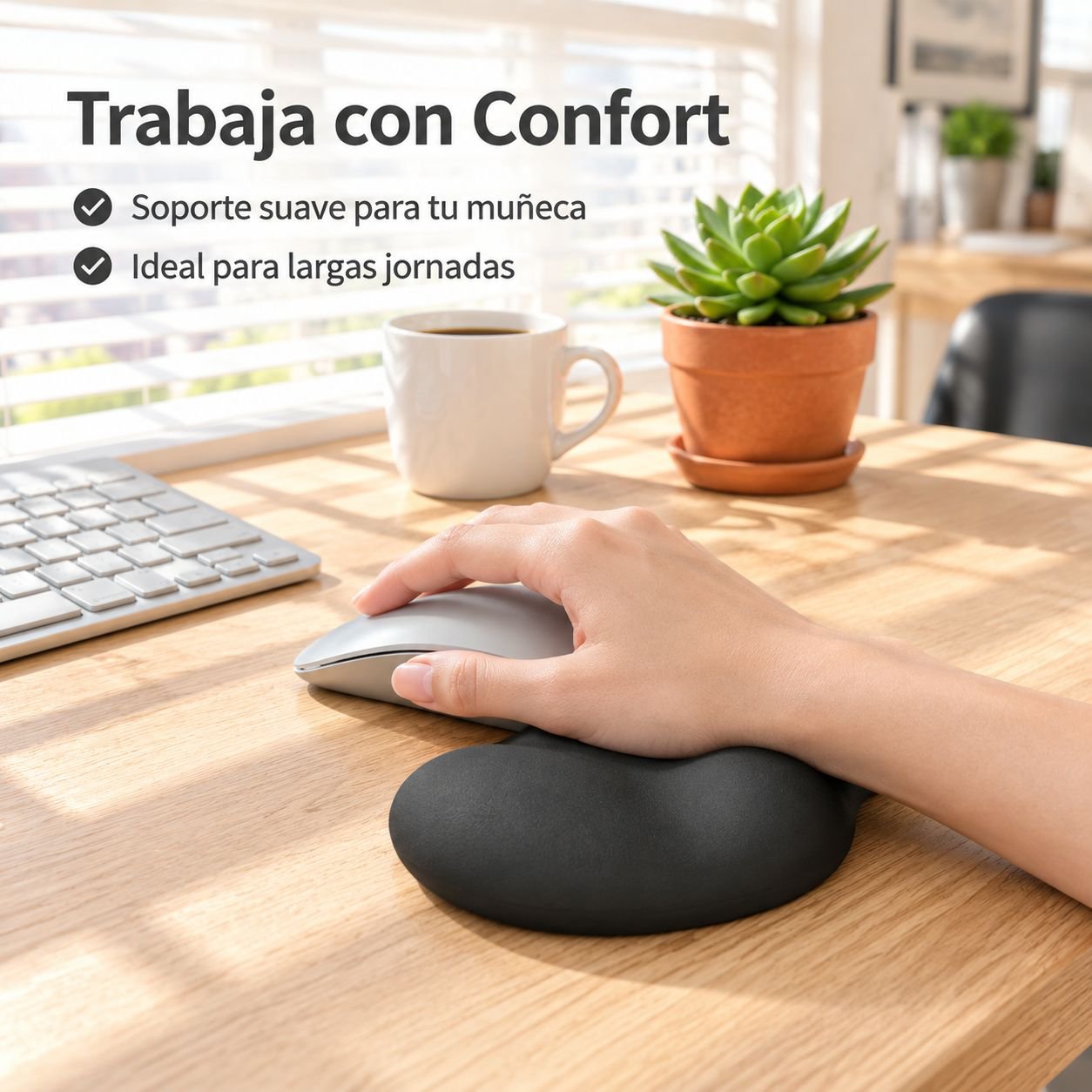 Soporte ergonómico de silicona antideslizante para muñeca