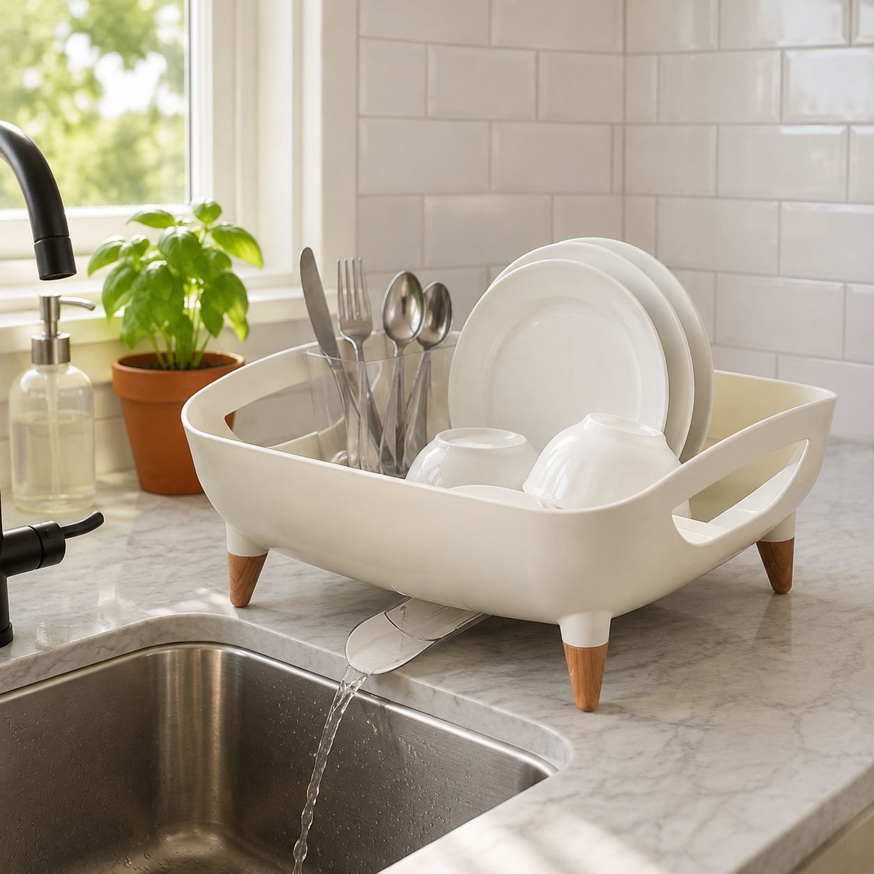 Light Luxury and Practical Kitchen Drain Rack
