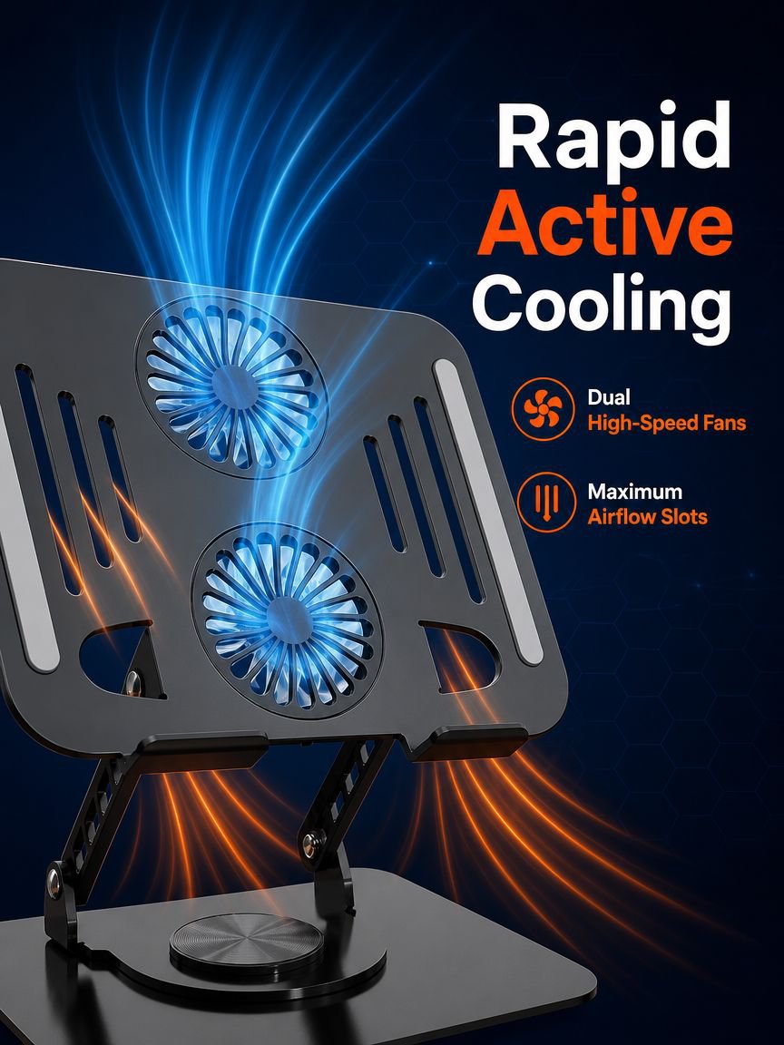 Ultra-Lightweight Portable Laptop Cooling Pad