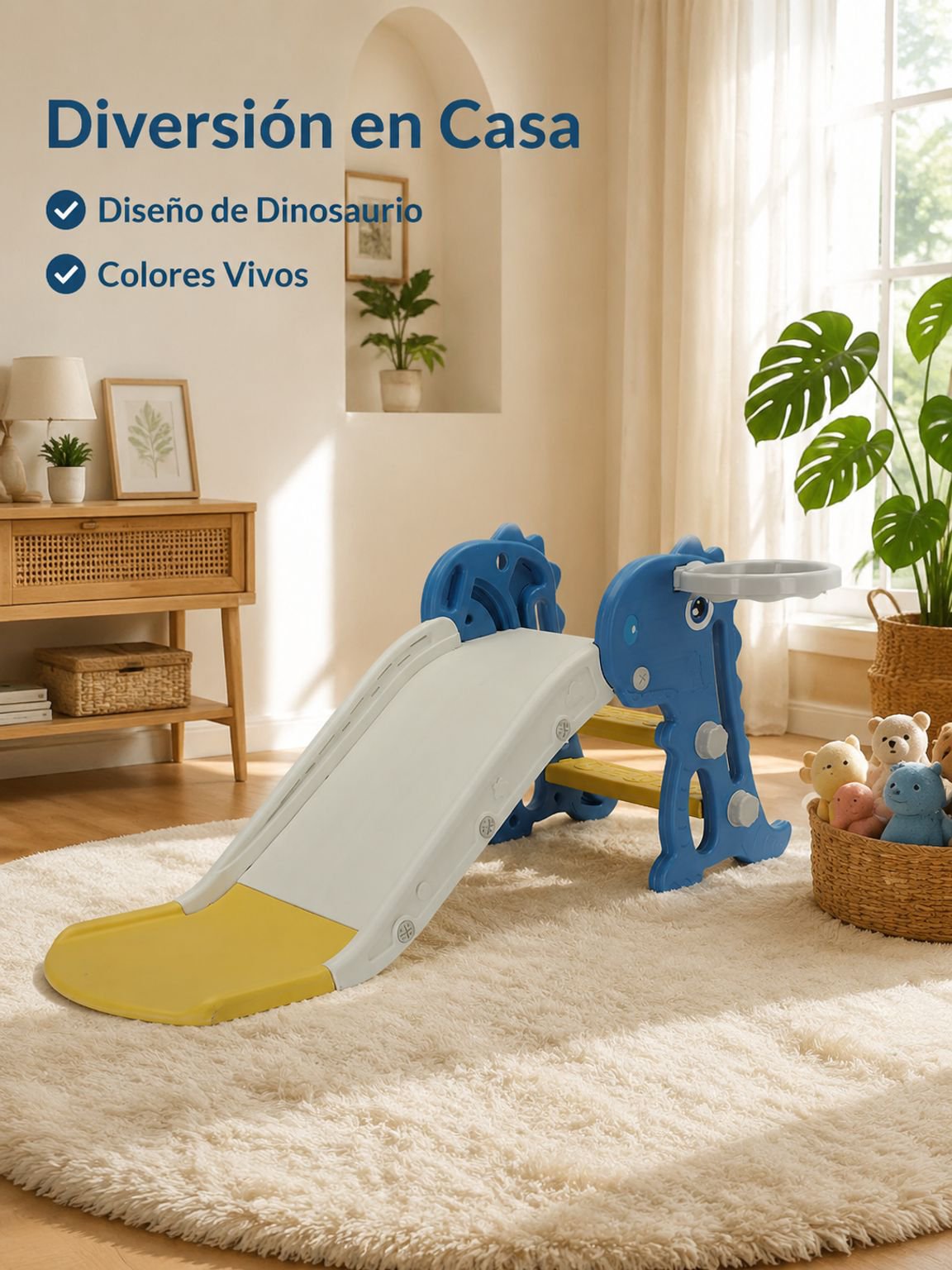 Tobogán Plegable para Niños para Uso en Interiores