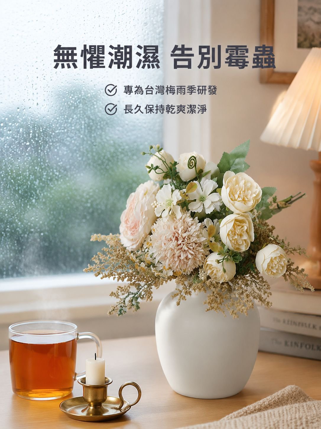 復古家居裝飾幹花花束