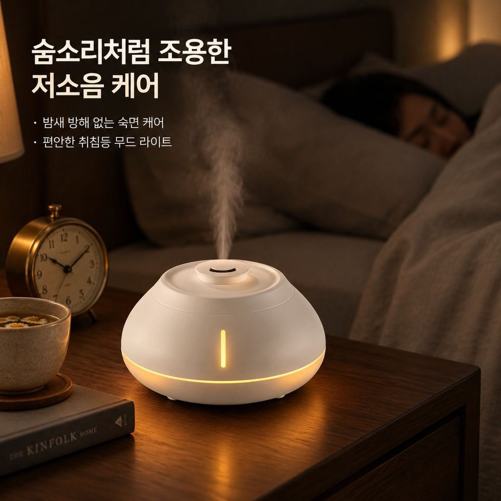 새싹 아로마 디퓨저 대용량 미스트 무드등 에센셜 오일 디퓨저
