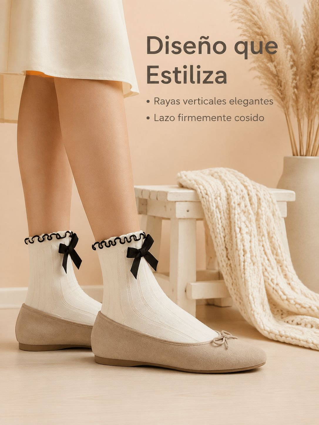 Calcetas finas de verano para mujer con volantes y moño, perfectas para zapatos tipo mocasín